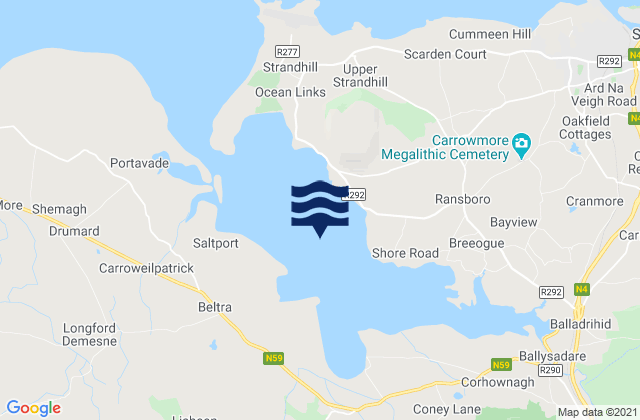 Mappa delle Getijden in Ballysadare Bay, Ireland