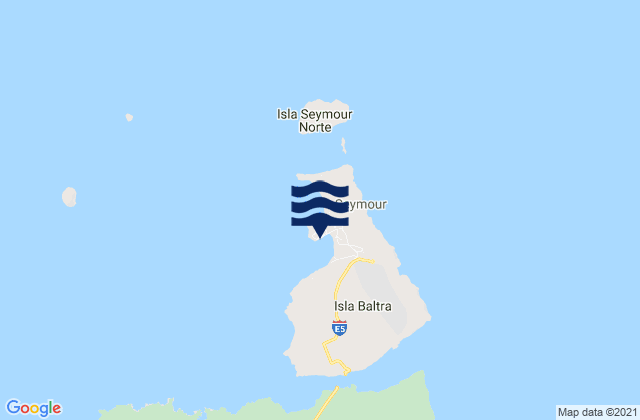 Mappa delle Getijden in Baltra (Galapagos Is.), Ecuador