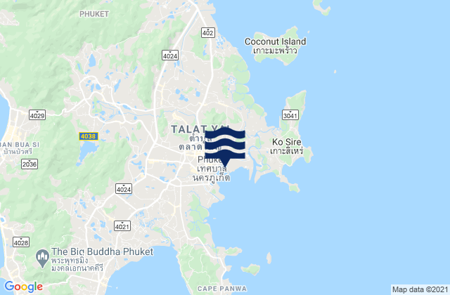 Mappa delle Getijden in Ban Talat Nua, Thailand