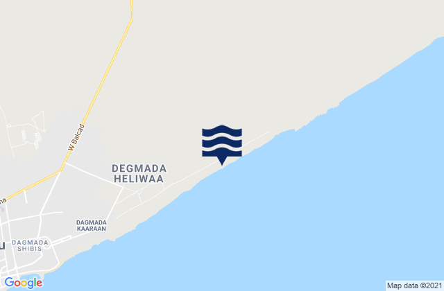Mappa delle Getijden in Banadir, Somalia