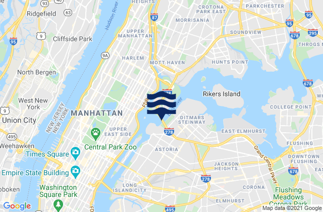 Mappa delle Getijden in Bananas Point, United States