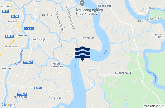 Mappa delle Getijden in Banc de Corail, Vietnam