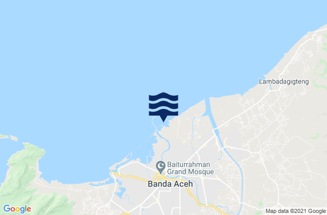 Mappa delle Getijden in Banda Aceh, Indonesia