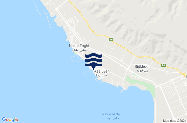 Mappa delle Getijden in Bandar-e ‘Asalūyeh, Iran