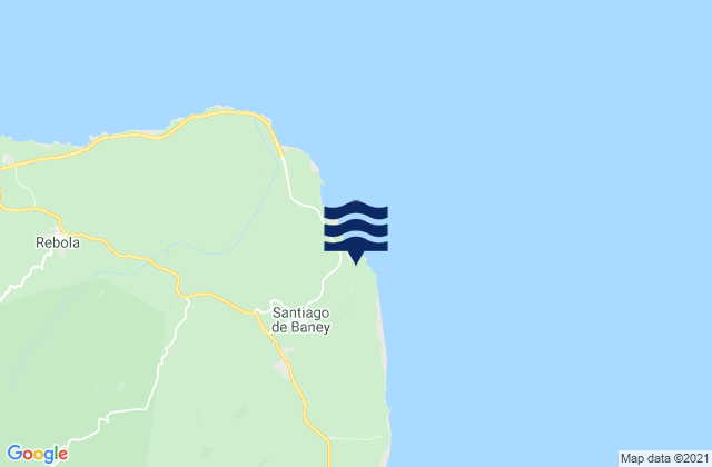 Mappa delle Getijden in Baney, Equatorial Guinea