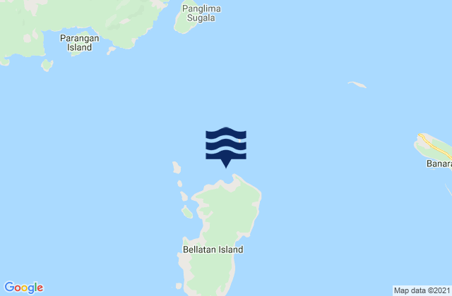 Mappa delle Getijden in Bankaw, Philippines