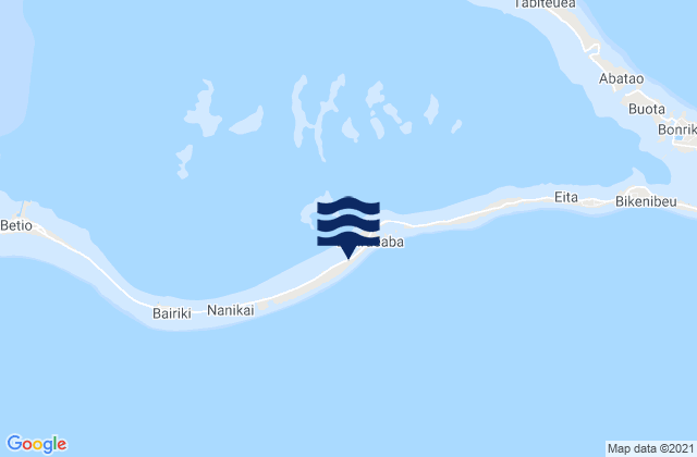 Mappa delle Getijden in Banraeaba Village, Kiribati
