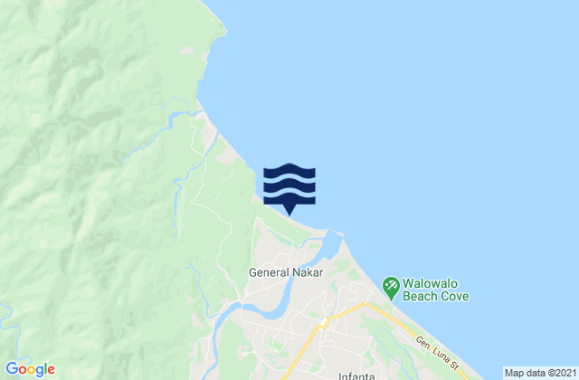 Mappa delle Getijden in Banugao, Philippines