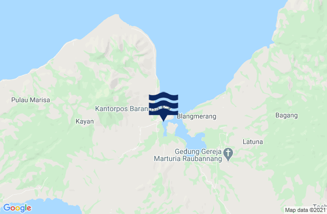 Mappa delle Getijden in Baranusa, Indonesia