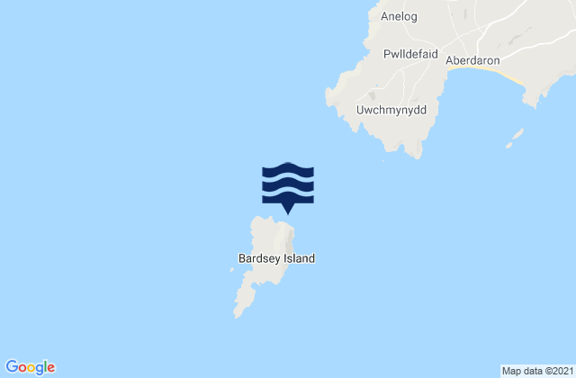Mappa delle Getijden in Bardsey Island, United Kingdom