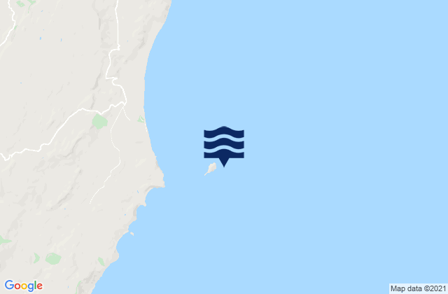 Mappa delle Getijden in Bare Island, New Zealand