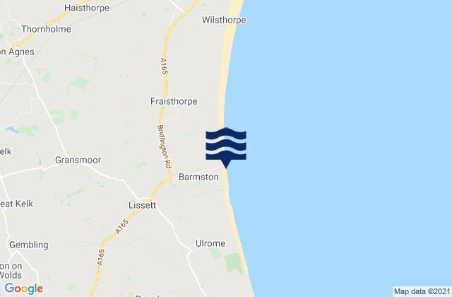 Mappa delle Getijden in Barmston Beach, United Kingdom