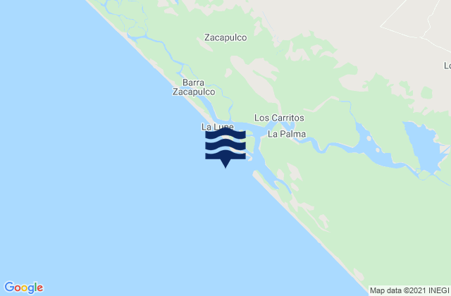 Mappa delle Getijden in Barra Zacapulco, Mexico
