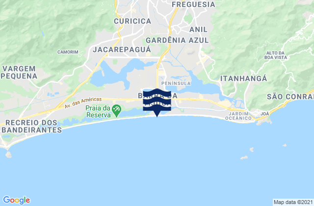 Mappa delle Getijden in Barra da Tijuca, Brazil