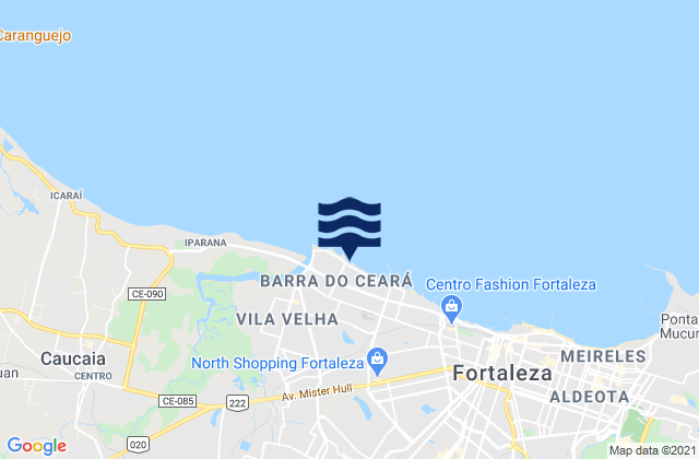 Mappa delle Getijden in Barra do Ceara, Brazil