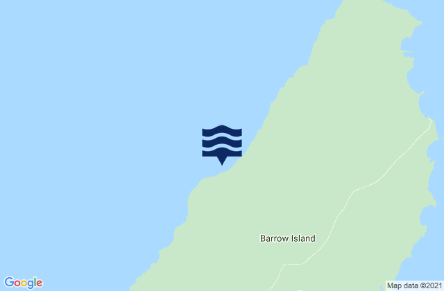 Mappa delle Getijden in Barrow Island, Australia