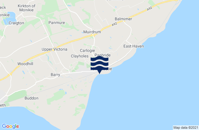 Mappa delle Getijden in Barry Sands Beach, United Kingdom