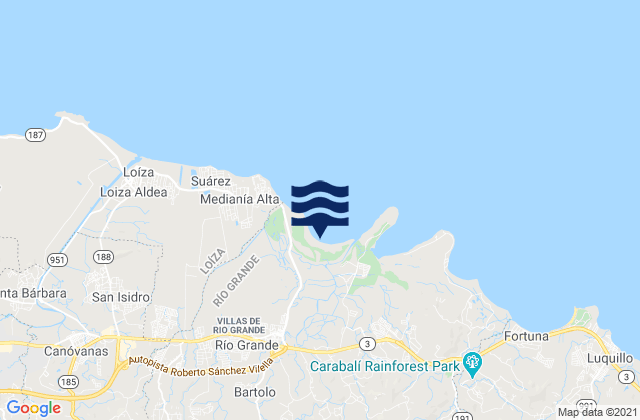 Mappa delle Getijden in Bartolo, Puerto Rico