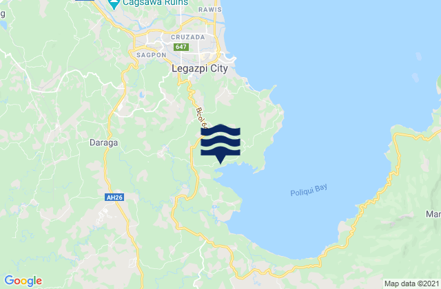 Mappa delle Getijden in Bascaron, Philippines