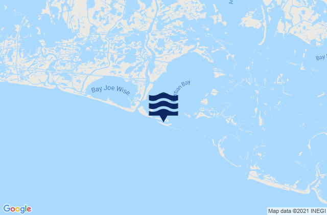 Mappa delle Getijden in Bastian Island, United States