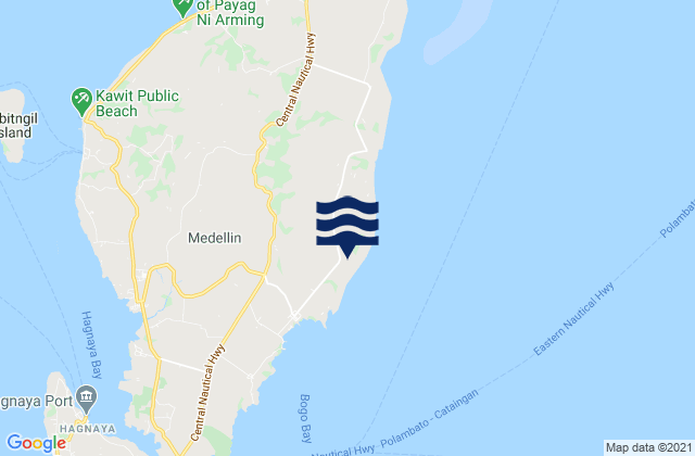 Mappa delle Getijden in Bateria, Philippines