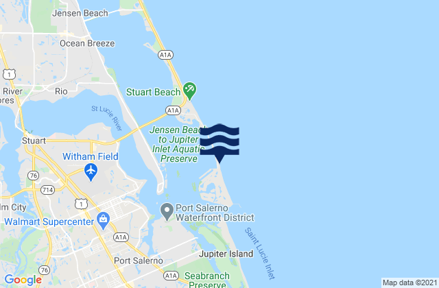 Mappa delle Getijden in Bathtub Beach, United States