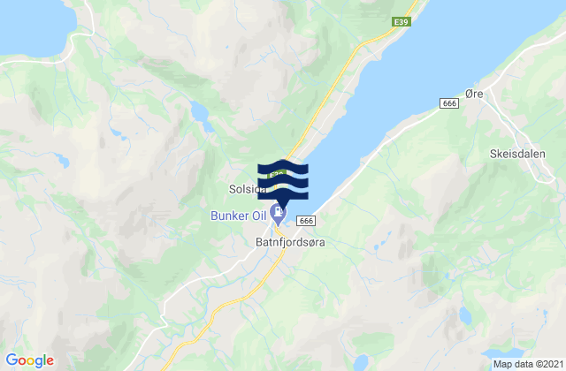 Mappa delle Getijden in Batnfjordsøra, Norway