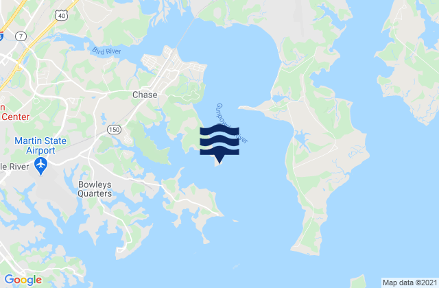 Mappa delle Getijden in Battery Point, United States