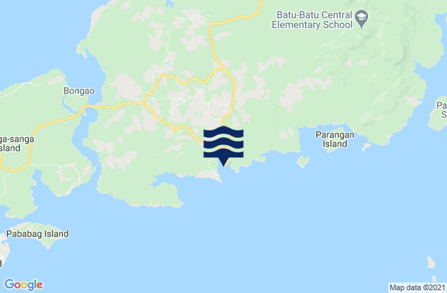 Mappa delle Getijden in Batu Batu Bay (Tawitawi Island), Philippines