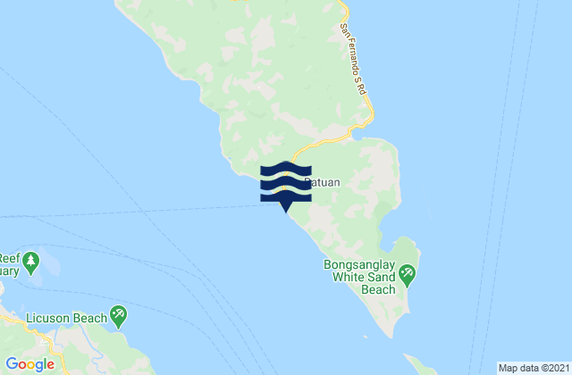 Mappa delle Getijden in Batuan, Philippines