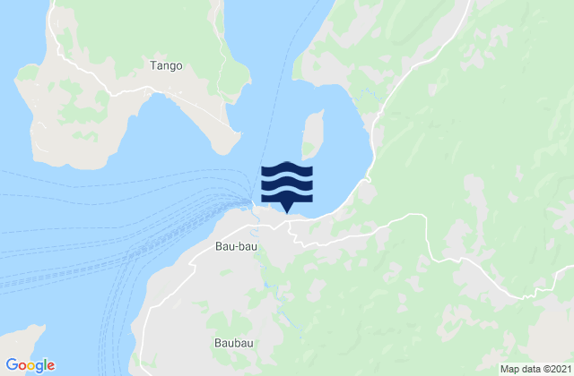 Mappa delle Getijden in Baubau (Buton Island), Indonesia