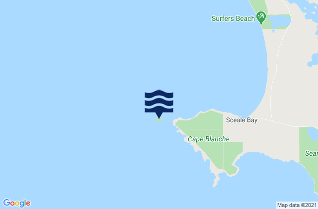 Mappa delle Getijden in Baudin Island, Australia