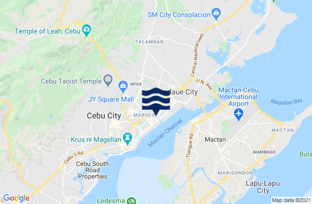 Mappa delle Getijden in Baugo, Philippines