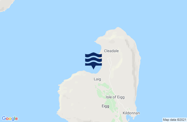 Mappa delle Getijden in Bay Of Laig, United Kingdom