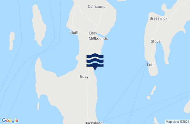 Mappa delle Getijden in Bay of Icevay, United Kingdom