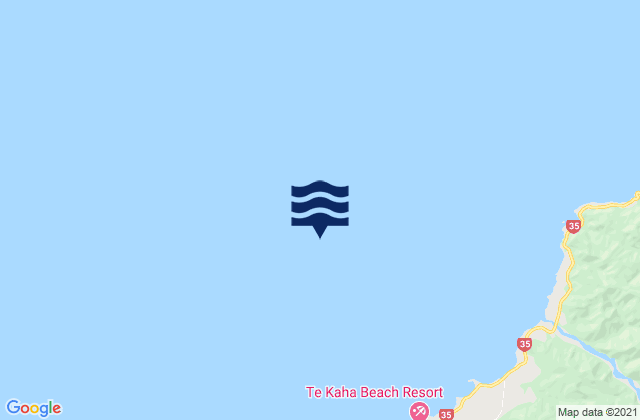 Mappa delle Getijden in Bay of Plenty, New Zealand