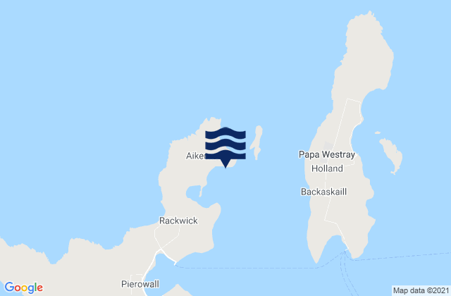 Mappa delle Getijden in Bay of Skaill, United Kingdom