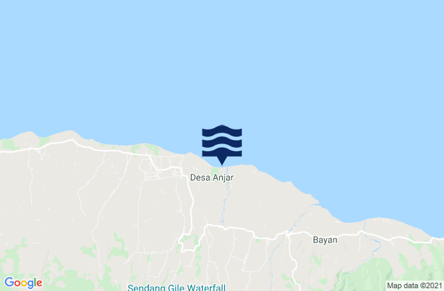 Mappa delle Getijden in Bayan, Indonesia