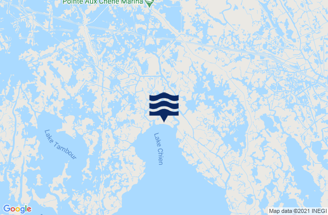 Mappa delle Getijden in Bayou Pointe au Chien, United States