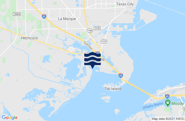 Mappa delle Getijden in Bayou Vista, United States