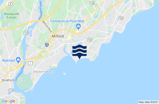 Mappa delle Getijden in Bayview Beach, United States