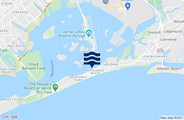 Mappa delle Getijden in Beach Channel (bridge), United States