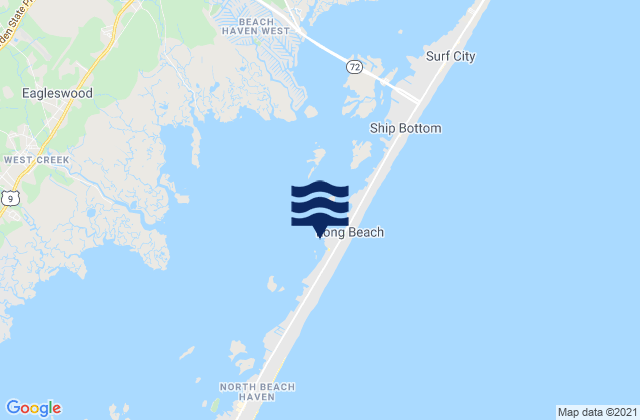 Mappa delle Getijden in Beach Haven Crest, United States