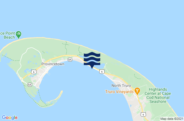 Mappa delle Getijden in Beach Point Truro, United States