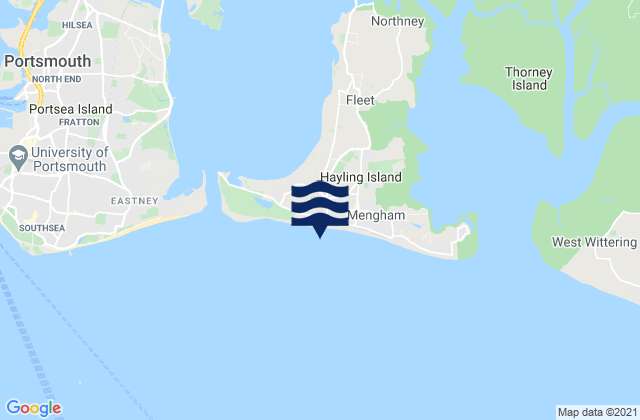 Mappa delle Getijden in Beachlands Beach, United Kingdom