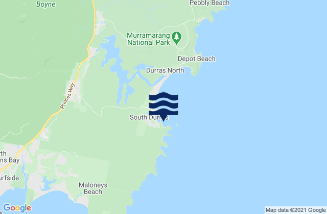 Mappa delle Getijden in Beagle Bay, Australia