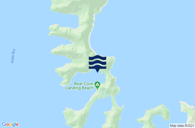 Mappa delle Getijden in Bear Cove (Aialik Peninsula), United States