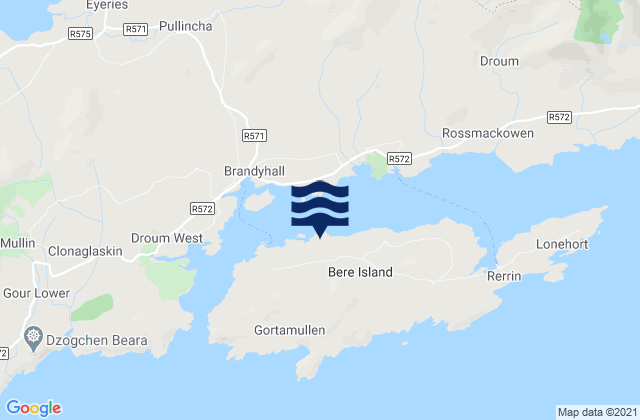 Mappa delle Getijden in Bear Island, Ireland