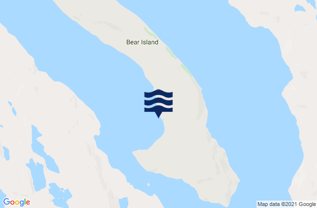 Mappa delle Getijden in Bear Island, Canada