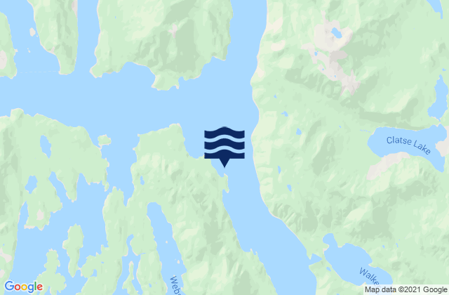Mappa delle Getijden in Beaumont Island, Canada